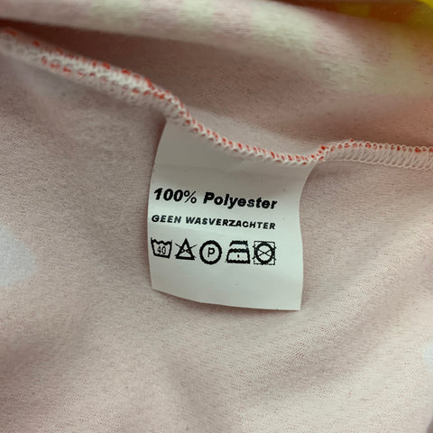 WALTER VAN BEIRENDONCK FW14 Size XL Red White Graphic Nylon Jersey Bike Top