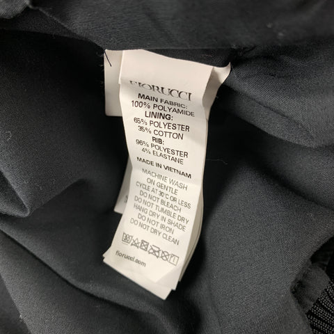 FIORUCCI Chaqueta bomber de poliamida con estampado blanco y negro talla M