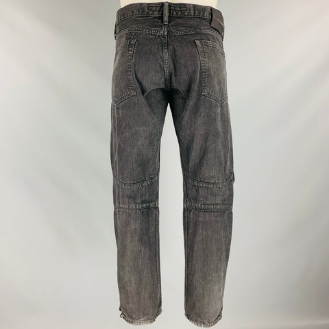 RALPH LAUREN Size 36 Black Wash Denim Multi Pockets Jeans