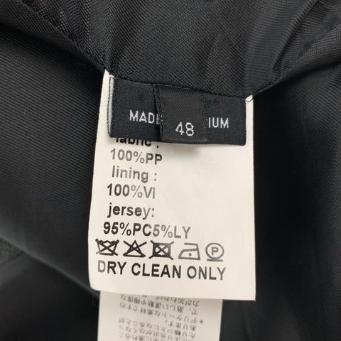 RAF SIMONS Spring 2009 Size 38 Charcoal Textured Polyester Bomber Jacket