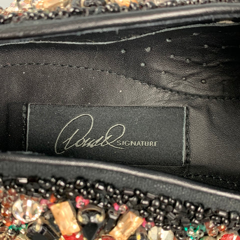 DONALD J PLINER SIGNATURE Size 9.5 Multi-Color Encrusted Leather Slip On Loafers