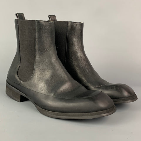 THE ROW Size 9 Black Leather Square Toe Boots