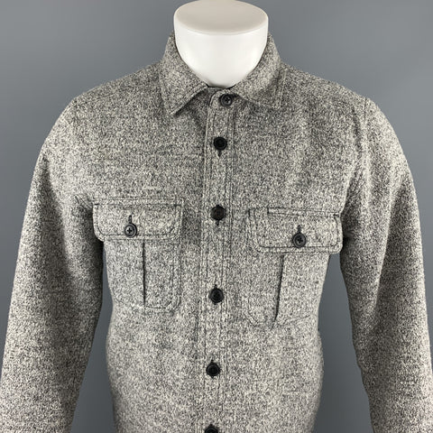 SATURDAYS SURF NYC Size M Grey Heather Acrylic / Wool Shirt Jacket