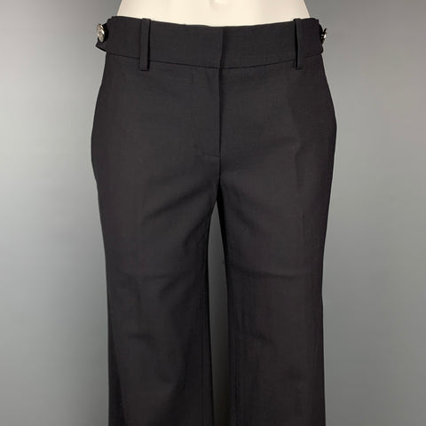 TORY BURCH Taille 2 Pantalon habillé à jambe large en laine noire