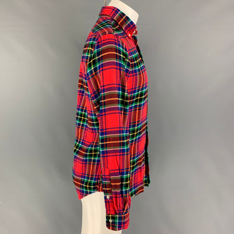 RALPH LAUREN Size S Multi-Color Plaid Cotton Button Up Long Sleeve Shirt
