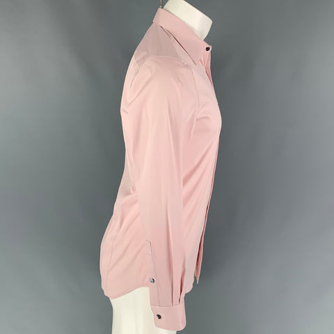 THEORY Size XS Blush Cotton Blend Button Down Long Sleeve Shirt