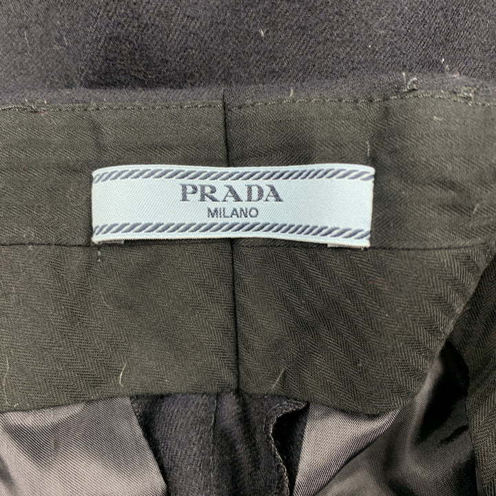 PRADA Size 2 Navy Virgin Wool Dress Pants