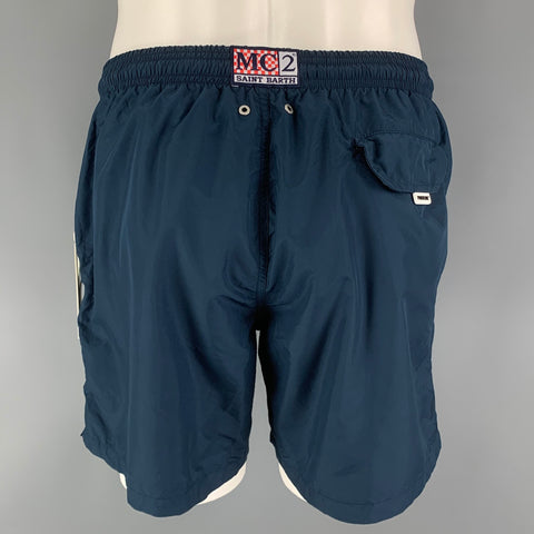 PANTONE Size L Navy Polyester Swim Trunks