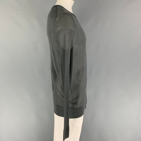 Y-3 by YOHJI YAMAMOTO Size XL Grey Viscose Jersey Pullover