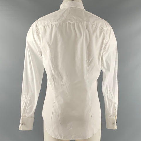 BAND OF OUTSIDERS Size M White Cotton Tuxedo Long Sleeve Shirt