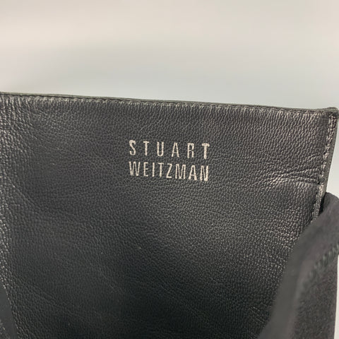 STUART WEITZMAN Size 7 Black Nylon Mixed Fabrics Pull On Boots