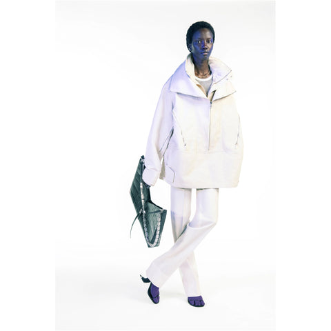 GIVENCHY Primavera 2021 Talla 4 Chaqueta cortavientos con detalle de cremallera en algodón / poliéster beige