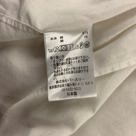 BEDj.w.FORD Size M White Cotton / Silk Long Asymmetrical Sleeve Shirt