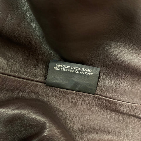 GUCCI Size XS Brown Leather Motorcycle Jacket