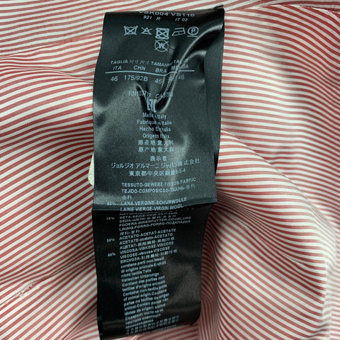 GIORGIO ARMANI Talla 36 Chaleco con botones de seda y lana de rejilla azul marino