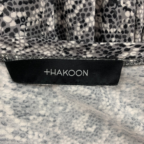 THAKOON Size M Grey & White Snake Skin Print Jersey Dress
