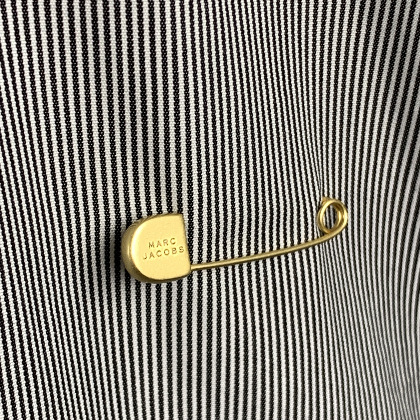 MARC JACOBS Size S Black & White Pinstripe Cotton Long Sleeve Shirt