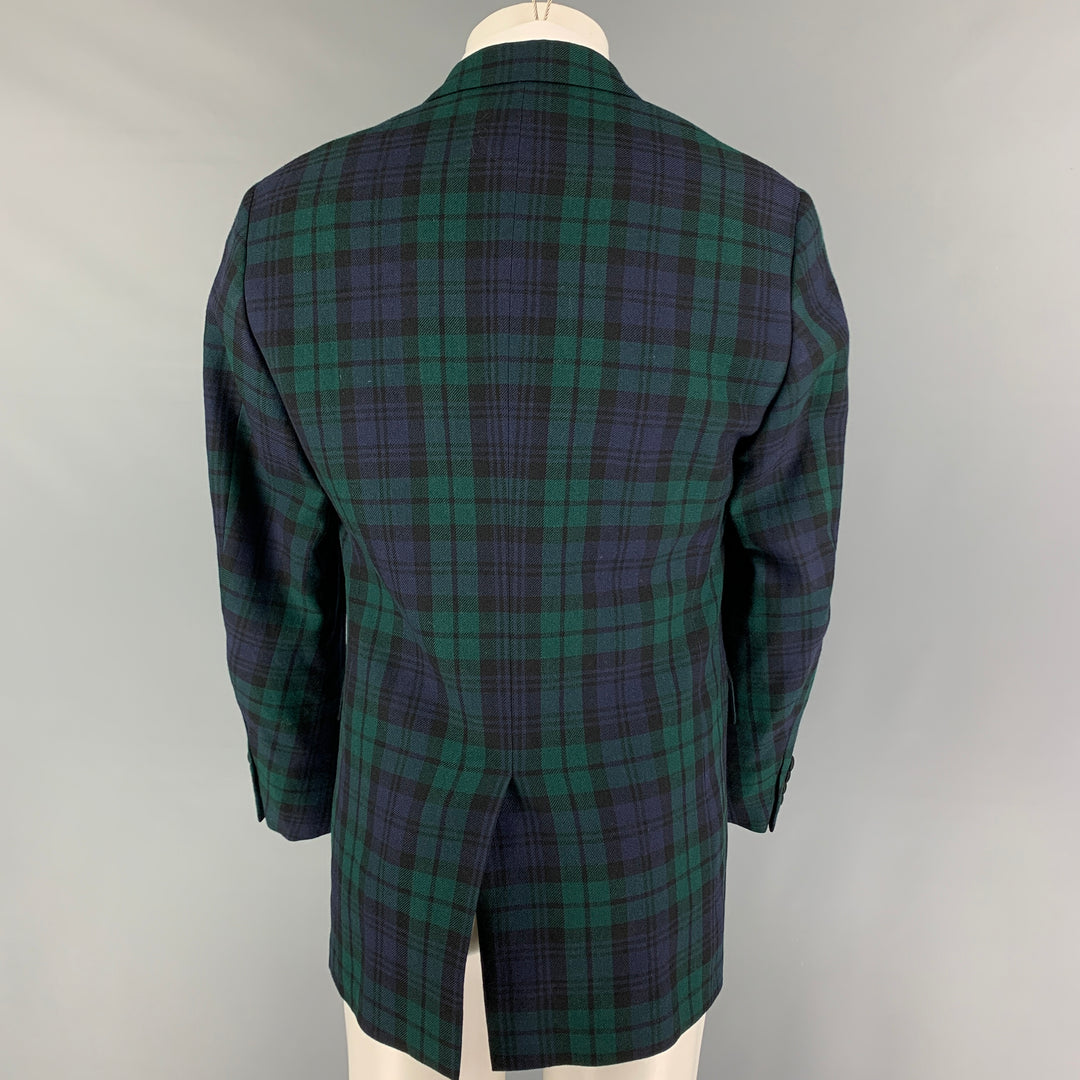 POLO by RALPH LAUREN Size 40 Regular Blackwatch Plaid Wool Sport Coat