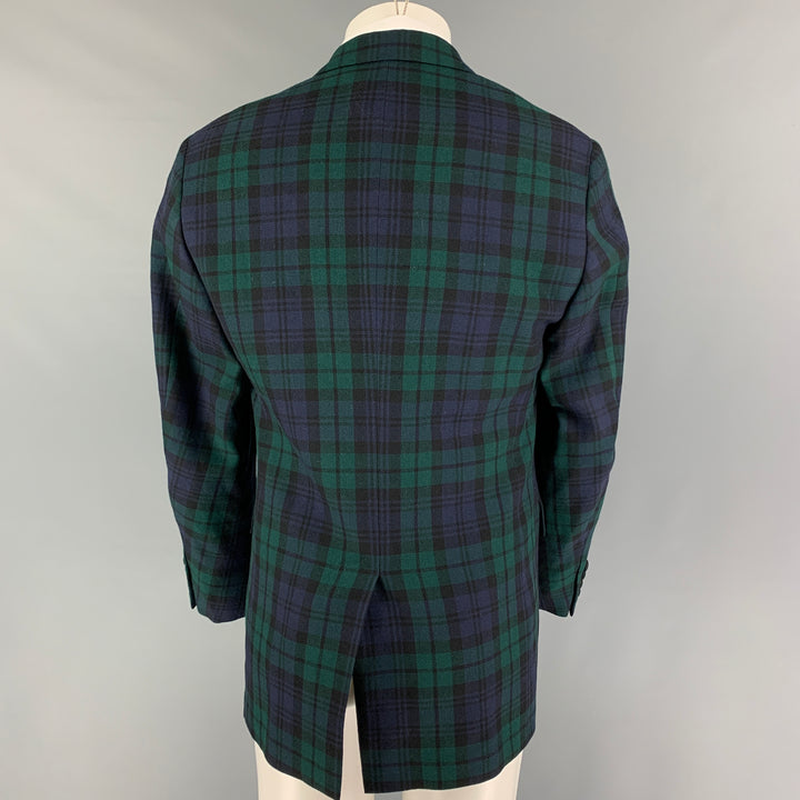 POLO by RALPH LAUREN Size 40 Regular Blackwatch Plaid Wool Sport Coat