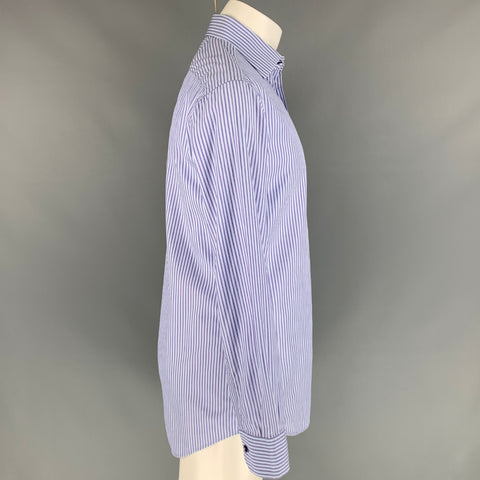 PAUL SMITH Size S Blue & Purple Stripe Cotton Button Down Long Sleeve Shirt