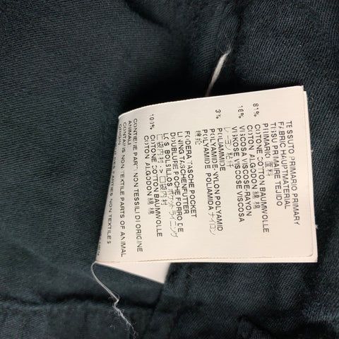 MARNI Size 32 Navy Textured Cotton Blend Cropped Casual Pants
