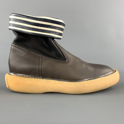 KAPITAL Size 6.5 Brown Leather Crepe Sole POPEYE Boots