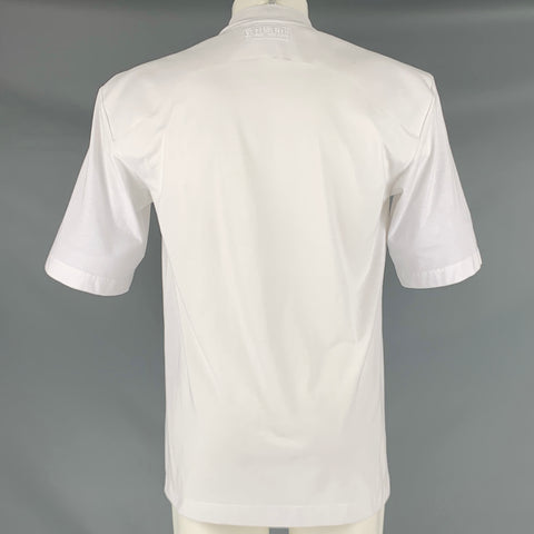 VETEMENTS Size S White Black Polyester Shoulder Pads T-shirt
