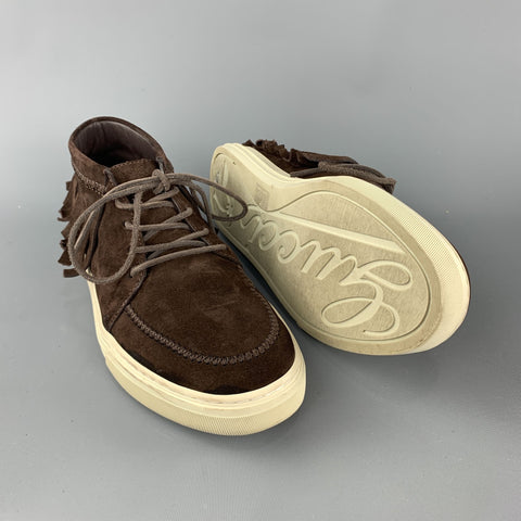 GUCCI Size US 8 Brown Solid Boot Sneakers