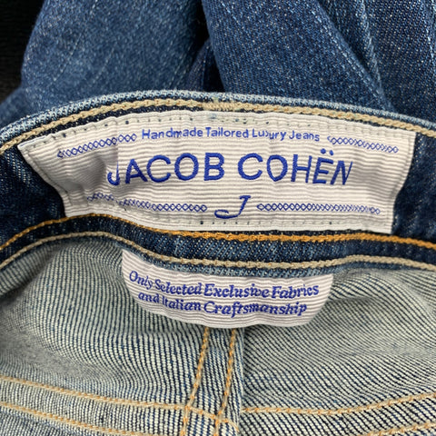 JACOB COHEN Size 33 Blue Cotton Narrow leg Jeans