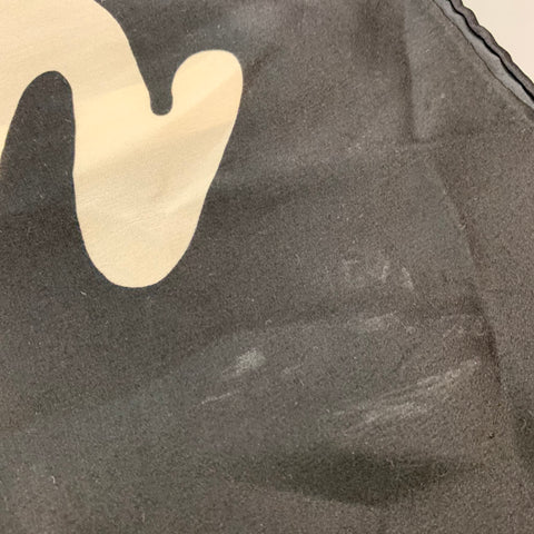 YVES SAINT LAURENT Black White Logo Scarf