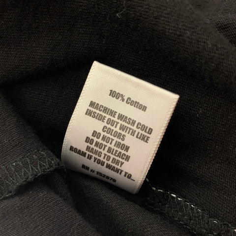 PLEASURES Taille L T-shirt à manches longues en coton graphique noir blanc