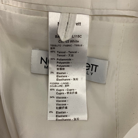 NEIL BARRETT Size 40 White Tencel Blend Peak Lapel Sport Coat