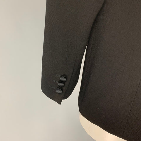 GIORGIO ARMANI Size L Black Wool Double Breasted Jacket