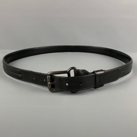 RALPH LAUREN Size 38 Black Leather Belt