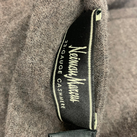 NEIMAN MARCUS Size XL Brown Cashmere Crew-Neck Pullover