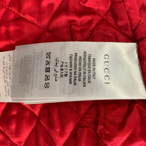 GUCCI SS 17 Talla M Chaqueta motera de cuero desgastado con tachuelas negra