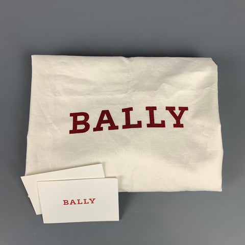 BALLY Black Stripe Leather Rectangle Tote Bag