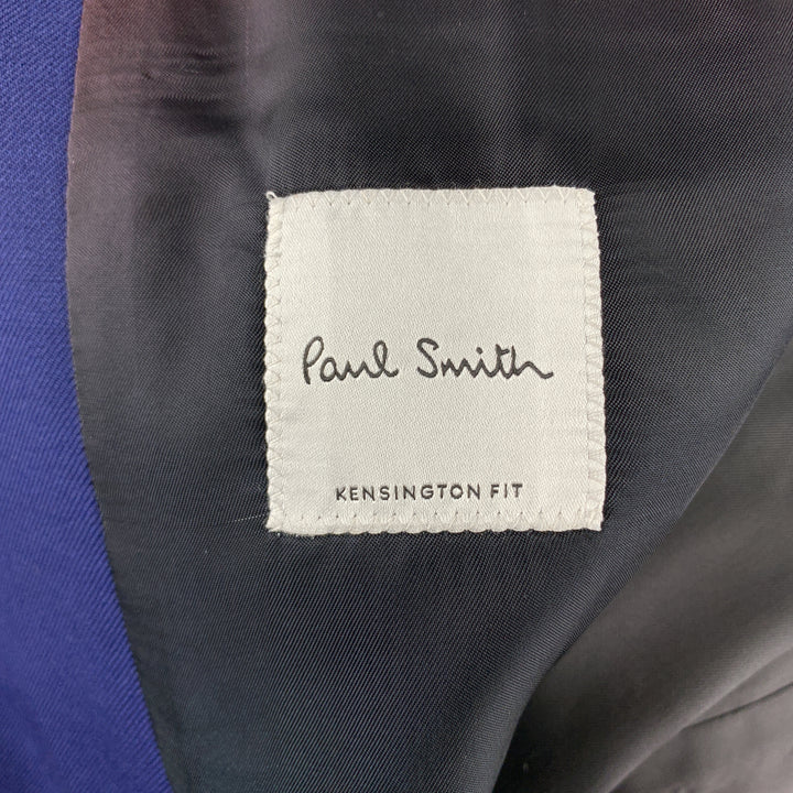 PAUL SMITH Taille 40 Costume à revers cranté en laine bleu royal régulier