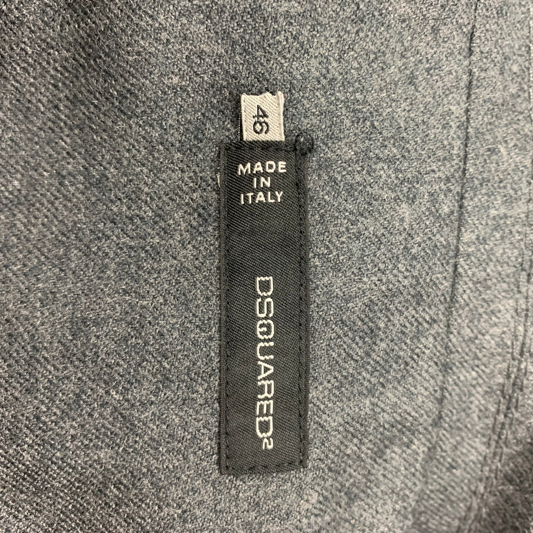 DSQUARED2 Combinaison ceinturée en laine gris foncé taille 10