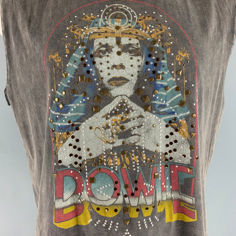 LUCKY BRAND T-shirt sans manches en coton noir pour concert de rock, taille XXL