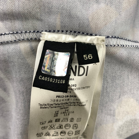 FENDI S/S 2017 Talla XXL Sudadera de manga larga de algodón / poliamida abstracta multicolor