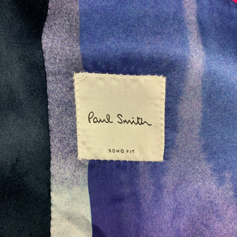 PAUL SMITH Soho Fit Size 40 Regular Navy Velvet Notch Lapel Sport Coat