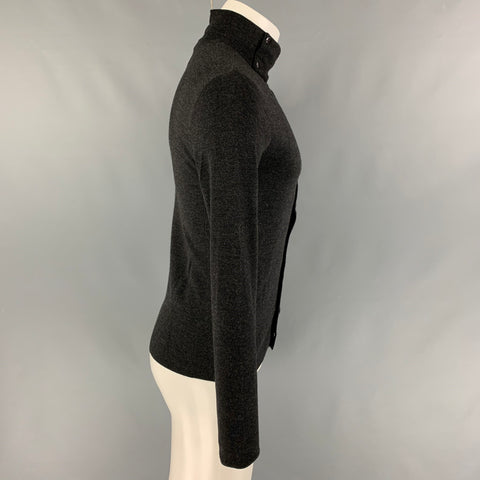 RALPH LAUREN Black Label Size S Charcoal Wool Blend Zip Up Pullover