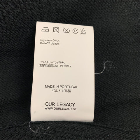 OUR LEGACY Size 38 Black Wool Blend Notch Lapel Suit