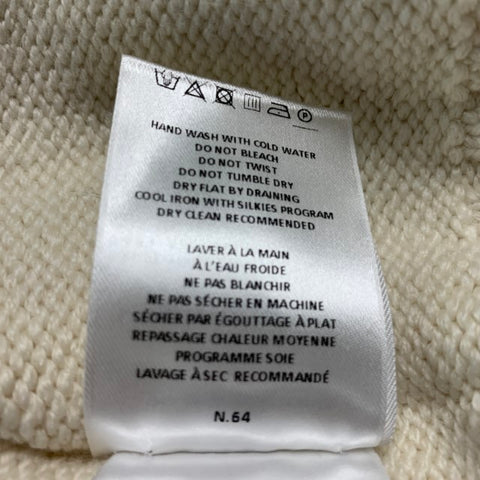 OFFICINE GENERALE Size XL Beige Knitted Wool Blend Buttoned Cardigan