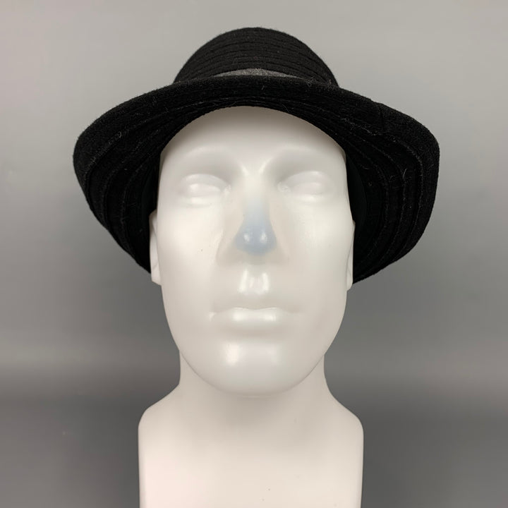 SAN DIEGO HAT Co. One Size Black Textured Wool Blend Fedora Hat
