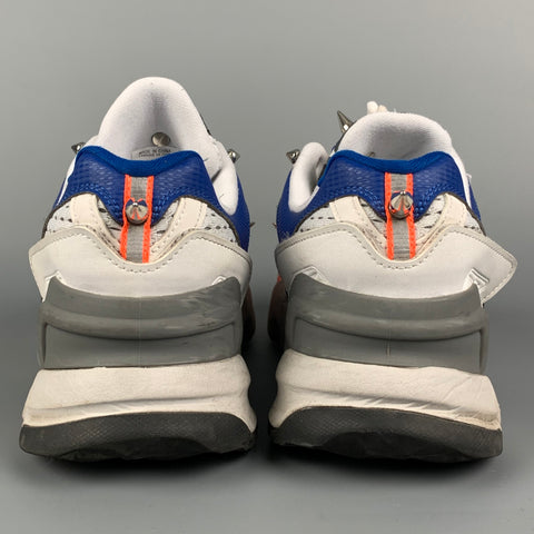 VETEMENTS x REEBOK Spike 400 Runner Talla 10 Zapatillas de deporte con cordones de malla blanca y azul