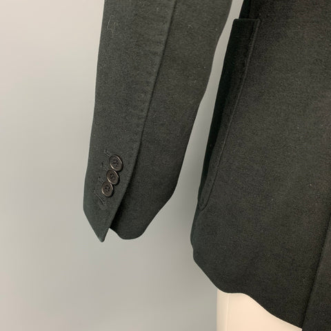 SHANGHAI TANG Size 42 Black Cotton Patch Pockets Jacket