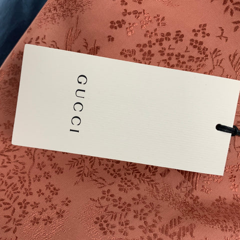 GUCCI Size 34 Multi-Color Floral & Koi Carp Embroidery Satin Varsity Bomber Jacket