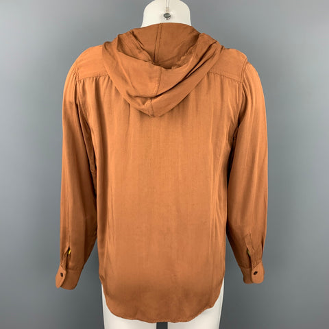 Vintage JEAN PAUL GAULTIER Size 40 Tan Cotton Hooded Shirt Jacket